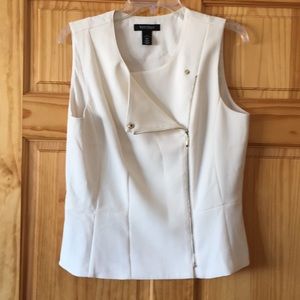 flattering sleeveless blouse vest WHBM size 10